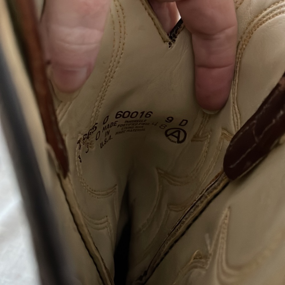 Leather Western Boots 9D Great Condition ACME - Picture 3 of 4